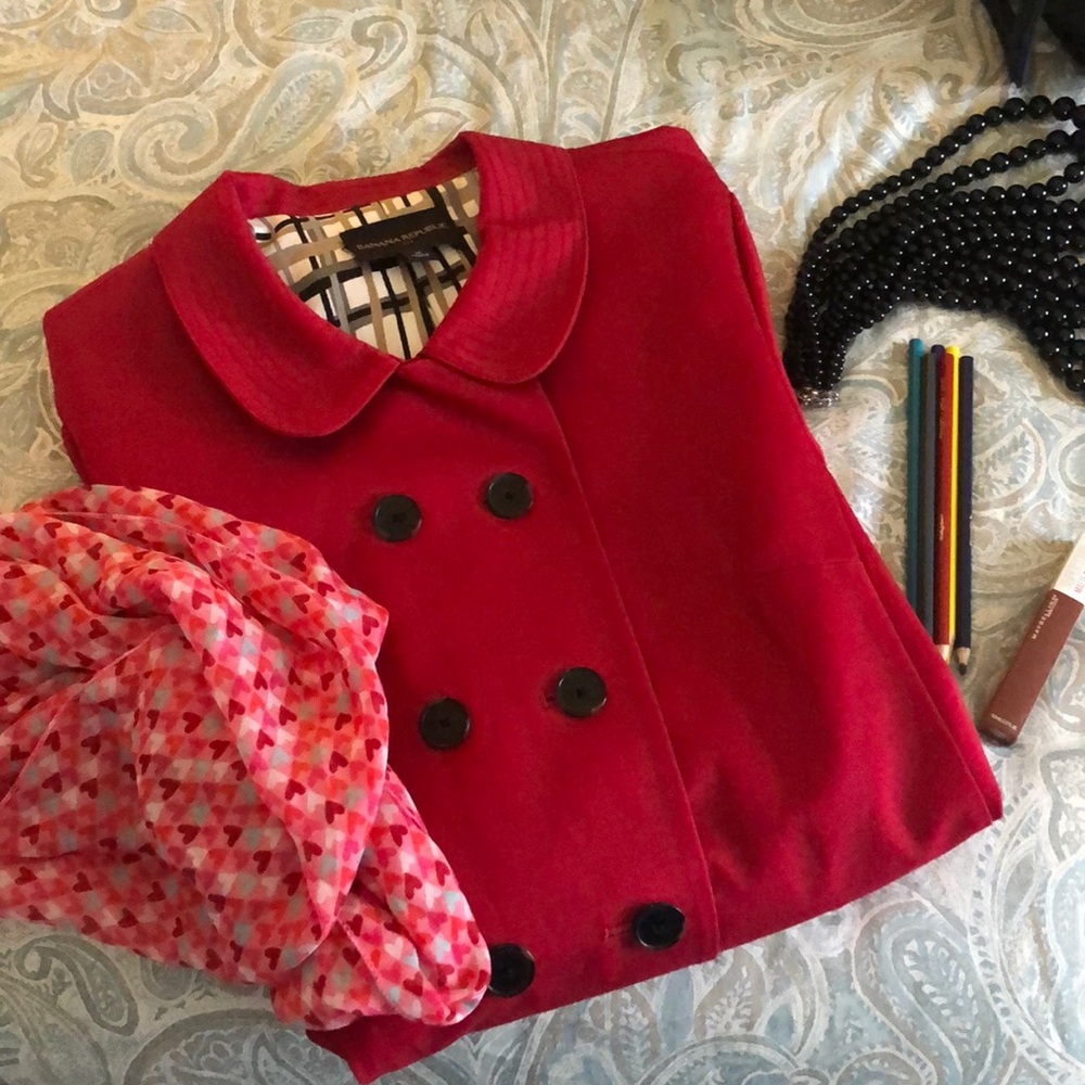 Banana Republic Cherry Red coat